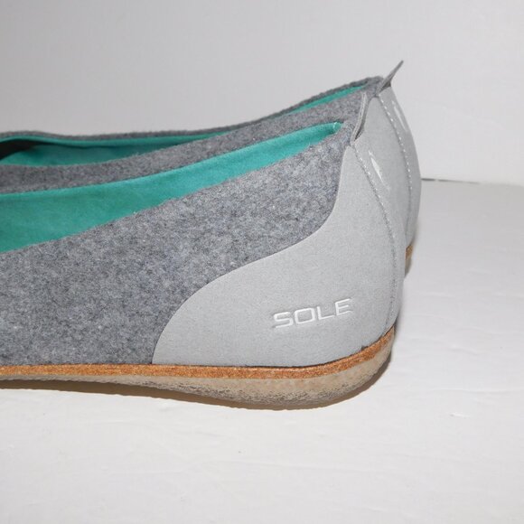 SOLE District by ReCork Grace Carbon Negative Gray Shoes Womens 10 Slip on Flats - Picture 6 of 10
